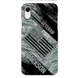 Personalized U.S Airforce Veteran Camo Phone Case Printed QTDT3103