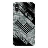 Personalized U.S Airforce Veteran Camo Phone Case Printed QTDT3103
