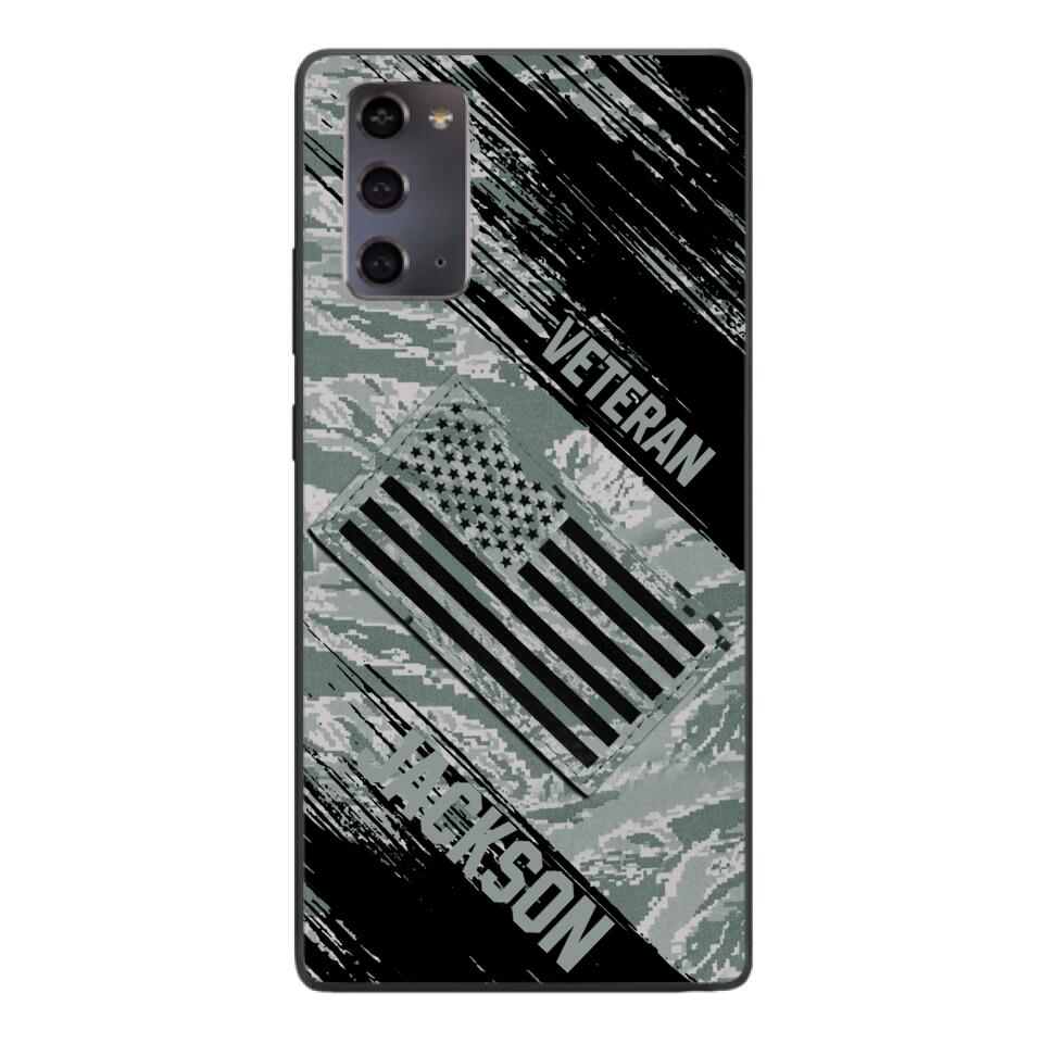 Personalized U.S Airforce Veteran Camo Phone Case Printed QTDT3103