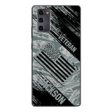 Personalized U.S Airforce Veteran Camo Phone Case Printed QTDT3103