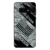 Personalized U.S Airforce Veteran Camo Phone Case Printed QTDT3103