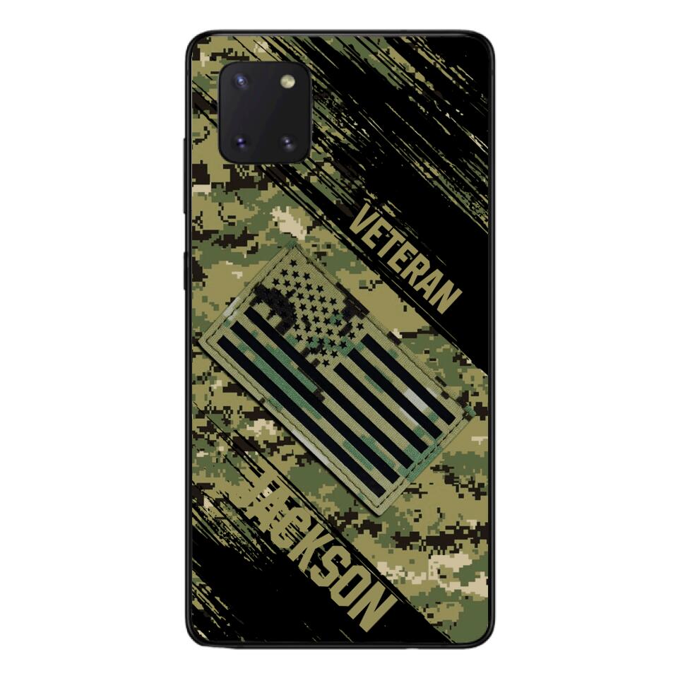 Personalized U.S Navy Veteran Camo Phone Case Printed QTDT3103