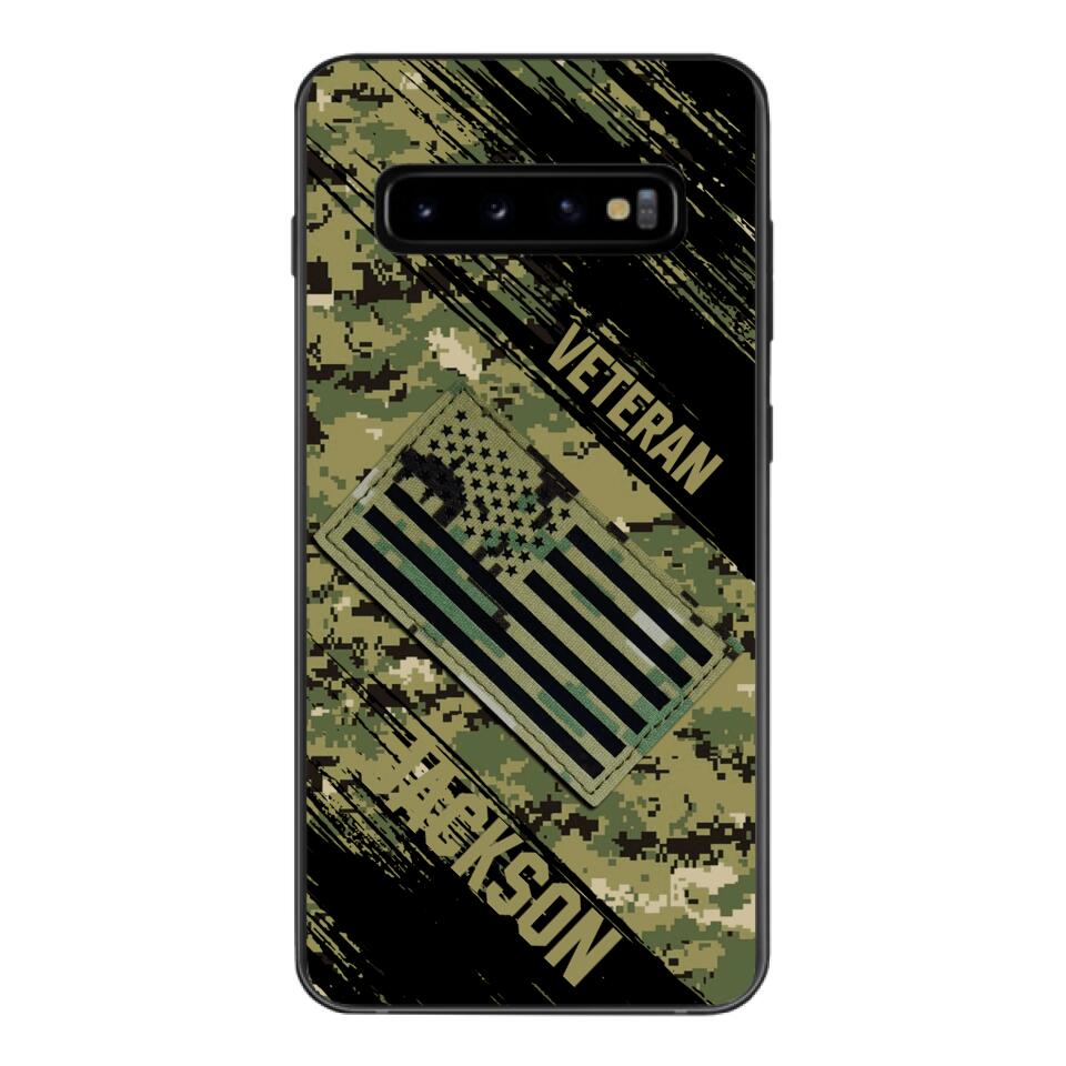 Personalized U.S Navy Veteran Camo Phone Case Printed QTDT3103