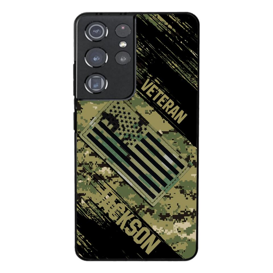 Personalized U.S Navy Veteran Camo Phone Case Printed QTDT3103