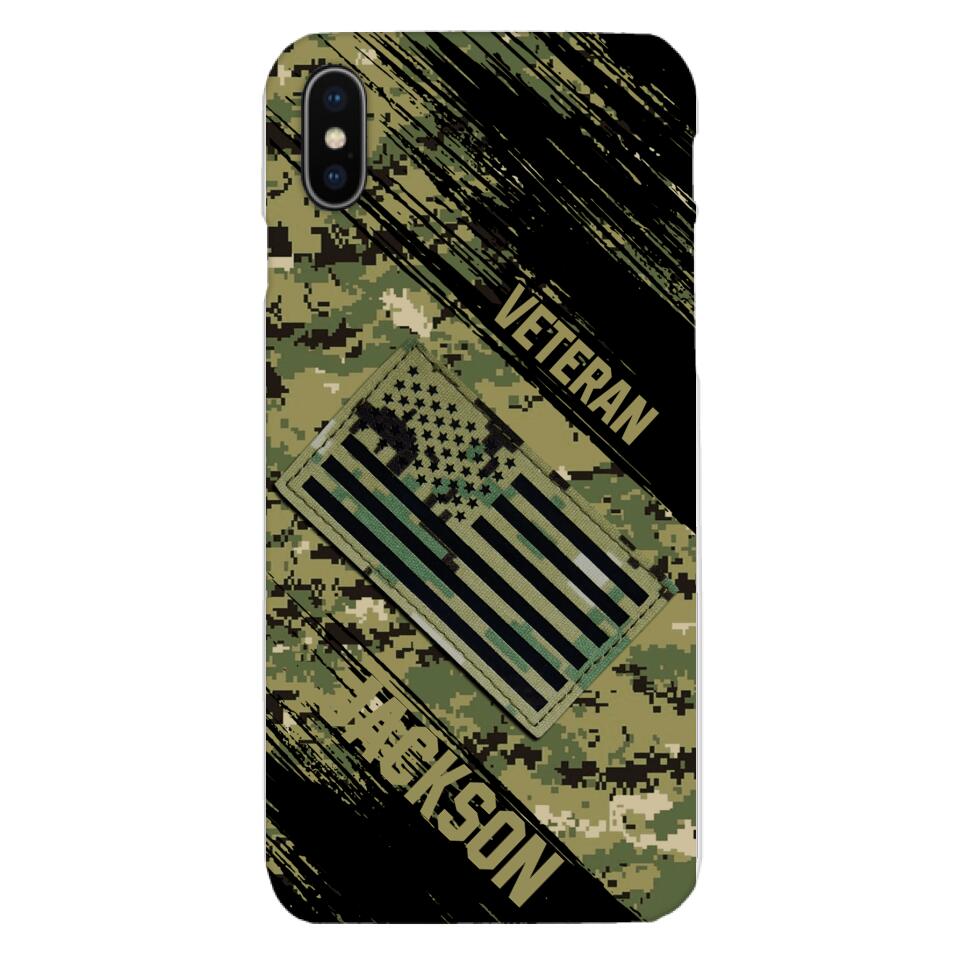 Personalized U.S Navy Veteran Camo Phone Case Printed QTDT3103