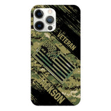 Personalized U.S Navy Veteran Camo Phone Case Printed QTDT3103
