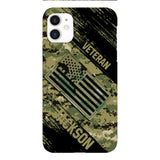 Personalized U.S Navy Veteran Camo Phone Case Printed QTDT3103