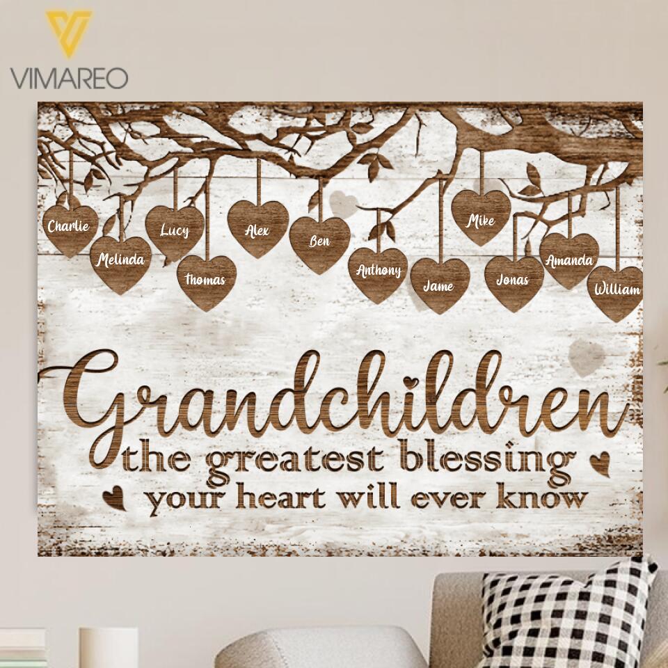 PERSONALIZED GRANDCHILDREN CANVAS 3C 3103