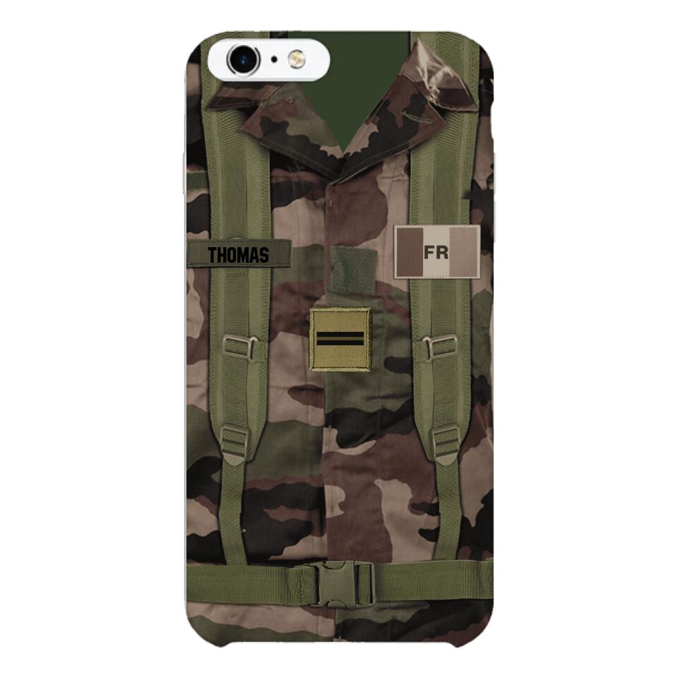 Personalized French Army Veteran Camo Phone Case Printed 3T 3103