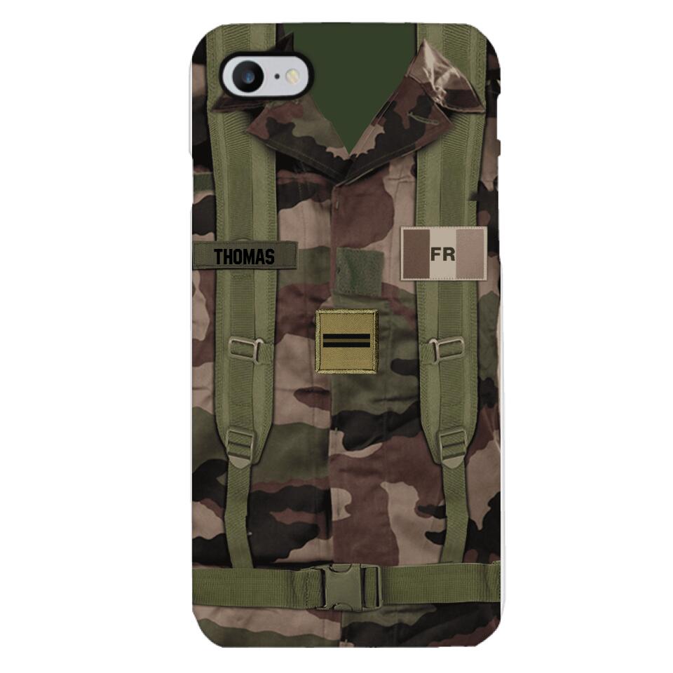 Personalized French Army Veteran Camo Phone Case Printed 3T 3103