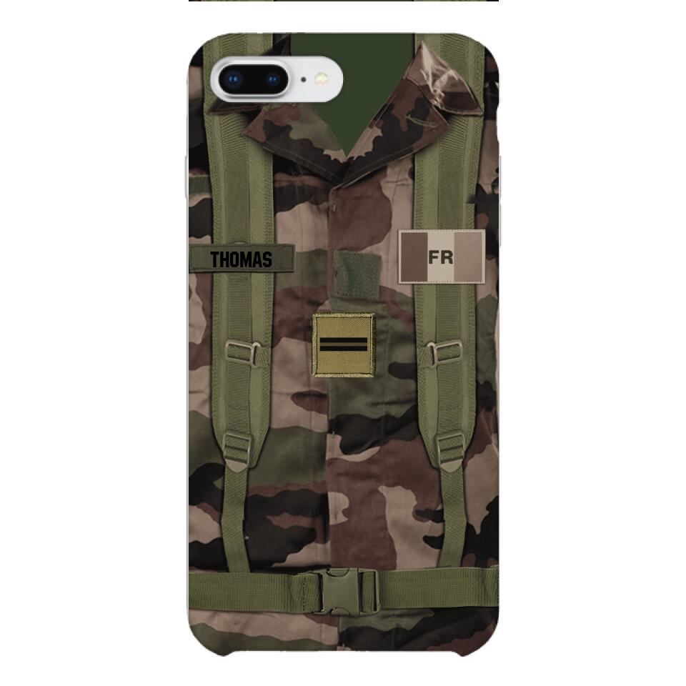 Personalized French Army Veteran Camo Phone Case Printed 3T 3103