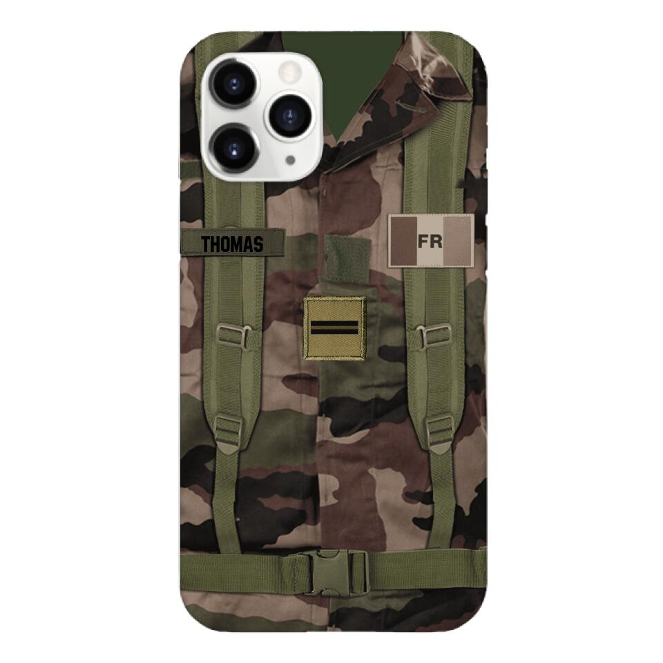 Personalized French Army Veteran Camo Phone Case Printed 3T 3103