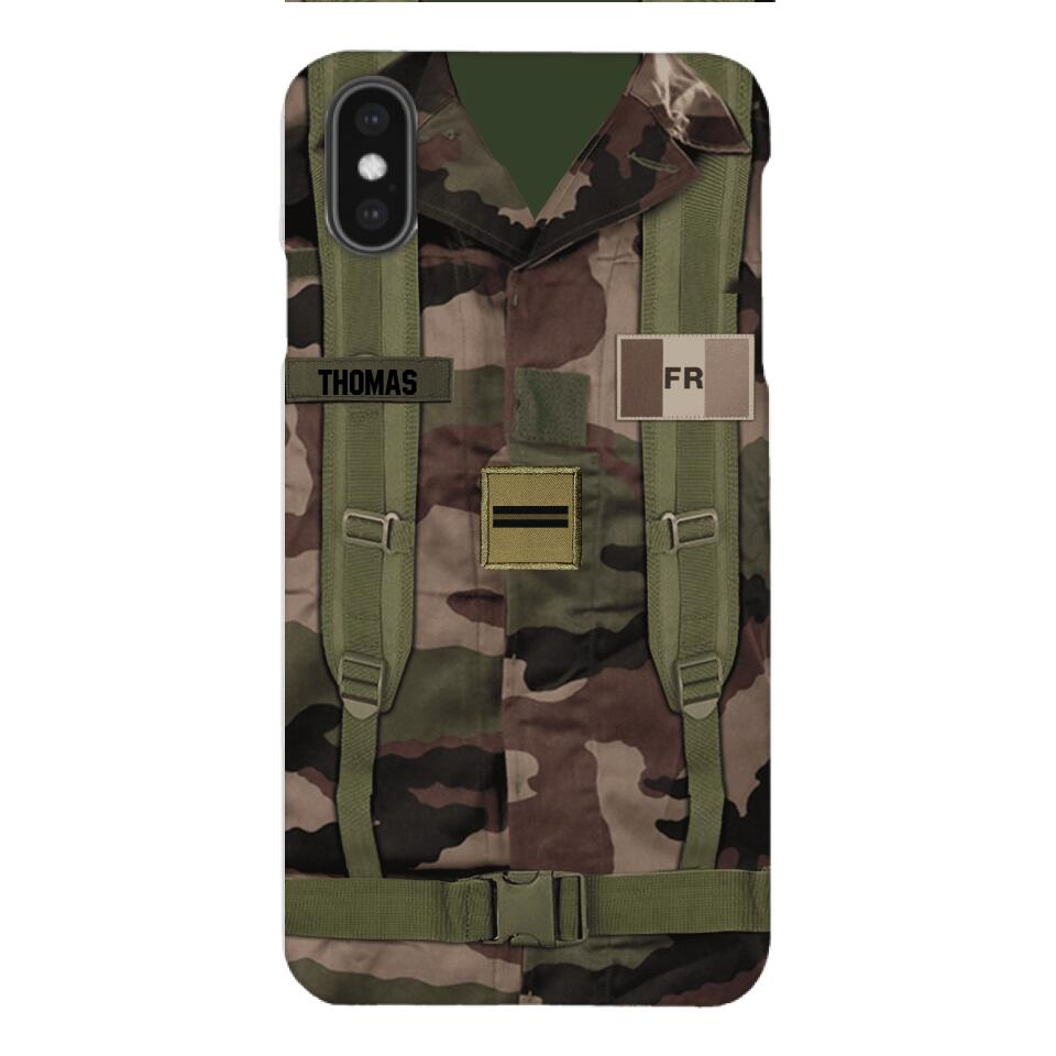 Personalized French Army Veteran Camo Phone Case Printed 3T 3103