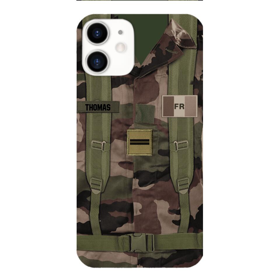 Personalized French Army Veteran Camo Phone Case Printed 3T 3103