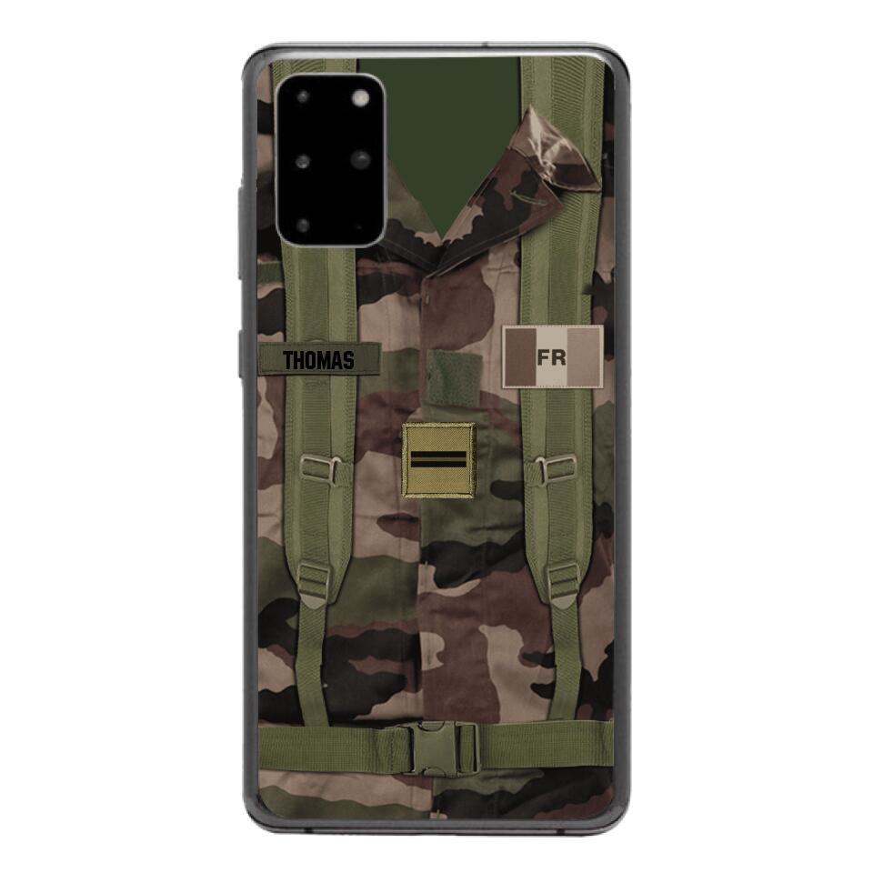 Personalized French Army Veteran Camo Phone Case Printed 3T 3103