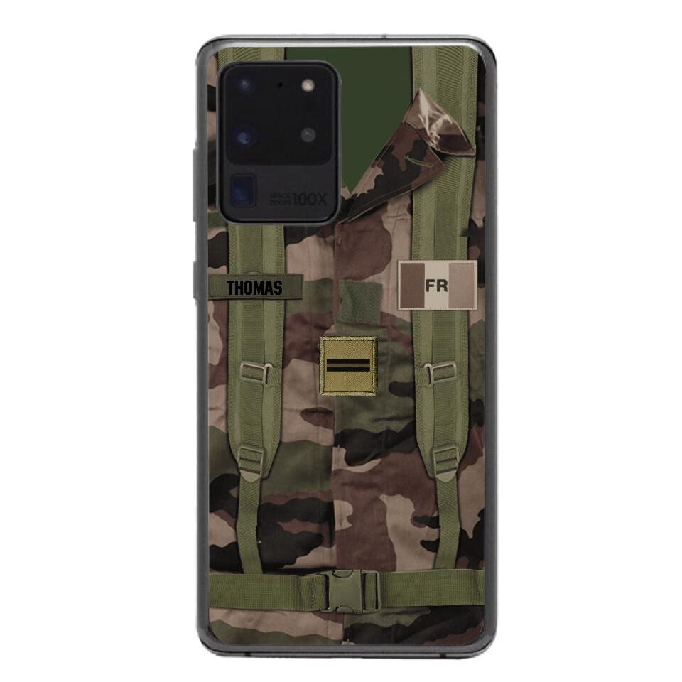 Personalized French Army Veteran Camo Phone Case Printed 3T 3103