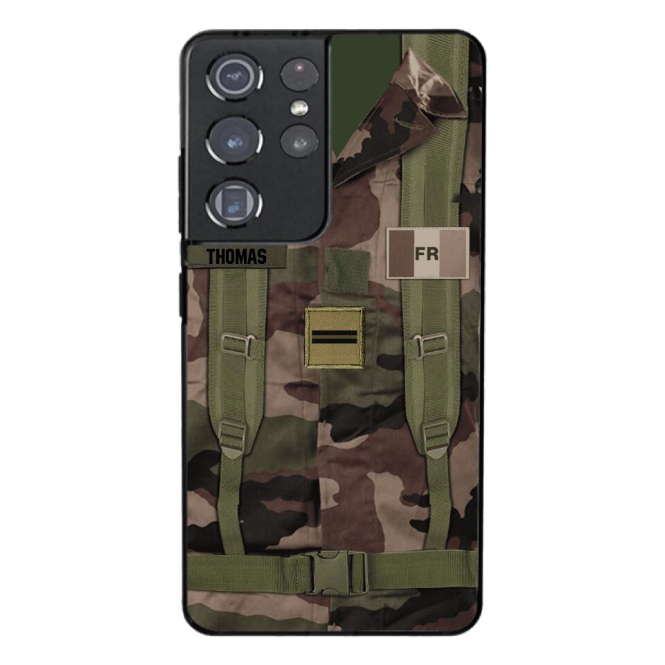Personalized French Army Veteran Camo Phone Case Printed 3T 3103