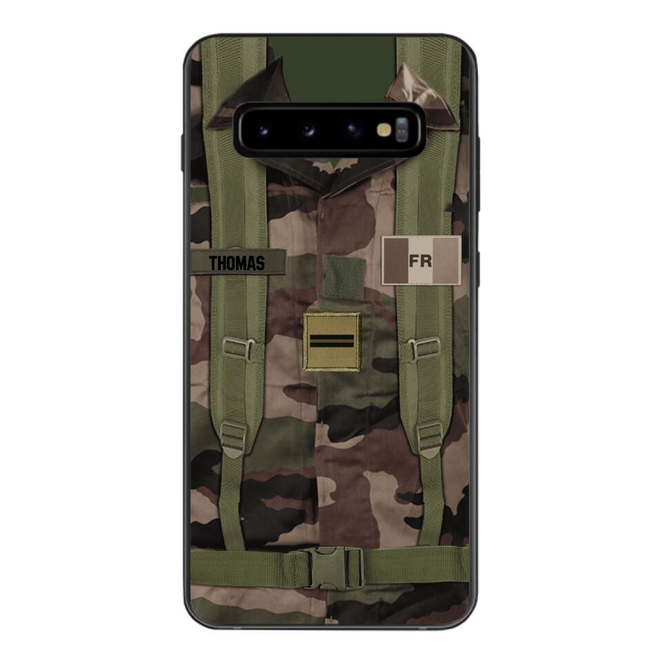 Personalized French Army Veteran Camo Phone Case Printed 3T 3103