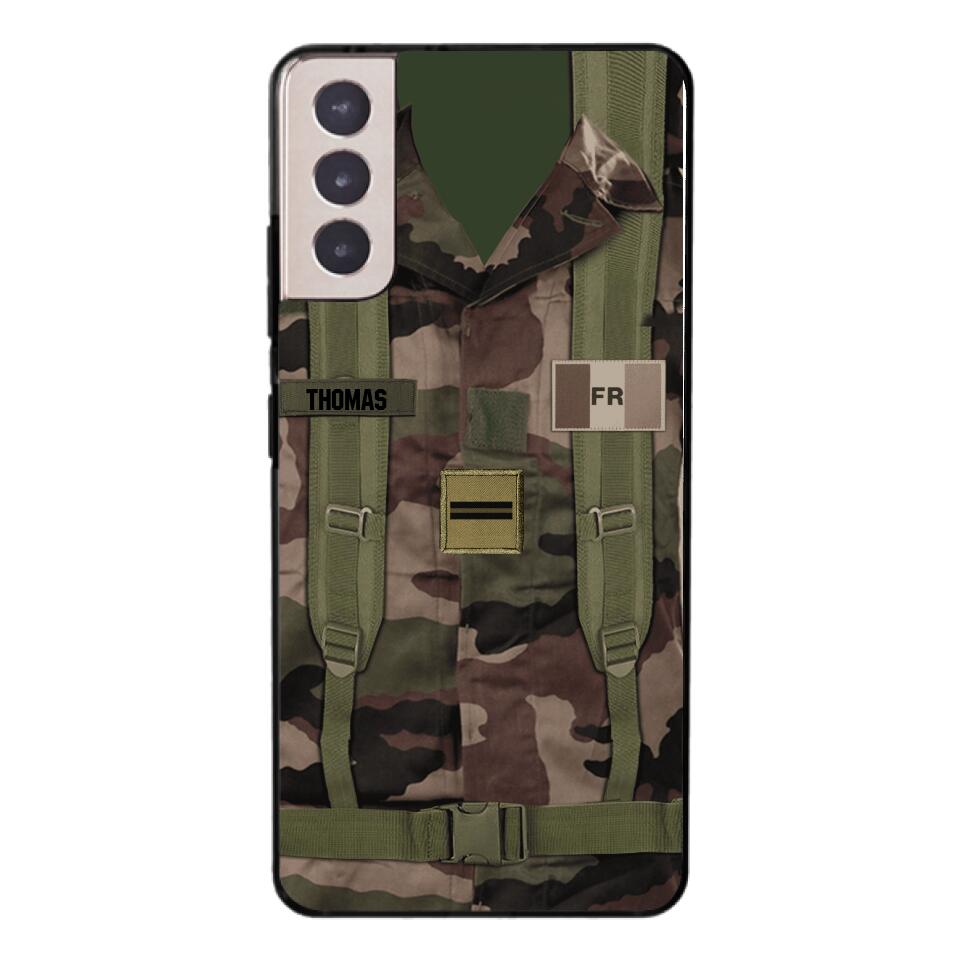 Personalized French Army Veteran Camo Phone Case Printed 3T 3103