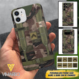 Personalized French Army Veteran Camo Phone Case Printed 3T 3103