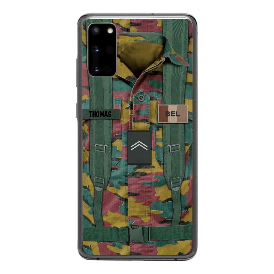 Personalized Belgium Army Veteran Camo Phone Case Printed 3T 3103