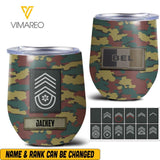 Personalized Belgian Soldier/Veterans Tumbler Printed 22MAR-HQ31