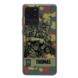 Personalized Belgian Soldier/Veterans Camo Phone Case Printed 22MAR-LN31