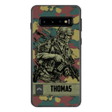 Personalized Belgian Soldier/Veterans Camo Phone Case Printed 22MAR-LN31