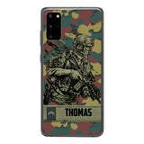 Personalized Belgian Soldier/Veterans Camo Phone Case Printed 22MAR-LN31