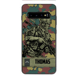 Personalized Belgian Soldier/Veterans Camo Phone Case Printed 22MAR-LN31