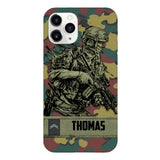 Personalized Belgian Soldier/Veterans Camo Phone Case Printed 22MAR-LN31