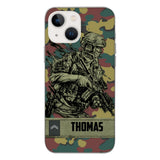 Personalized Belgian Soldier/Veterans Camo Phone Case Printed 22MAR-LN31