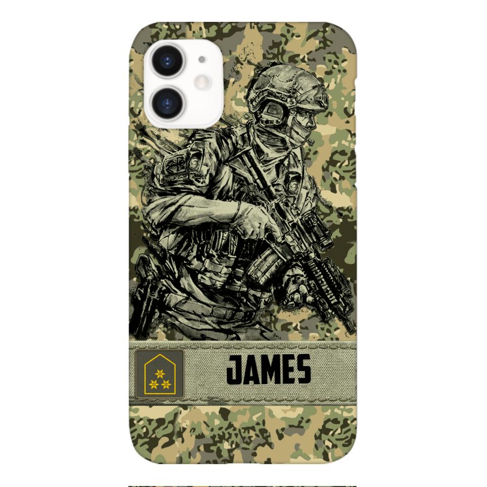 Personalized Austrian Soldier/Veterans Phone Case Printed 22MAR-LN31