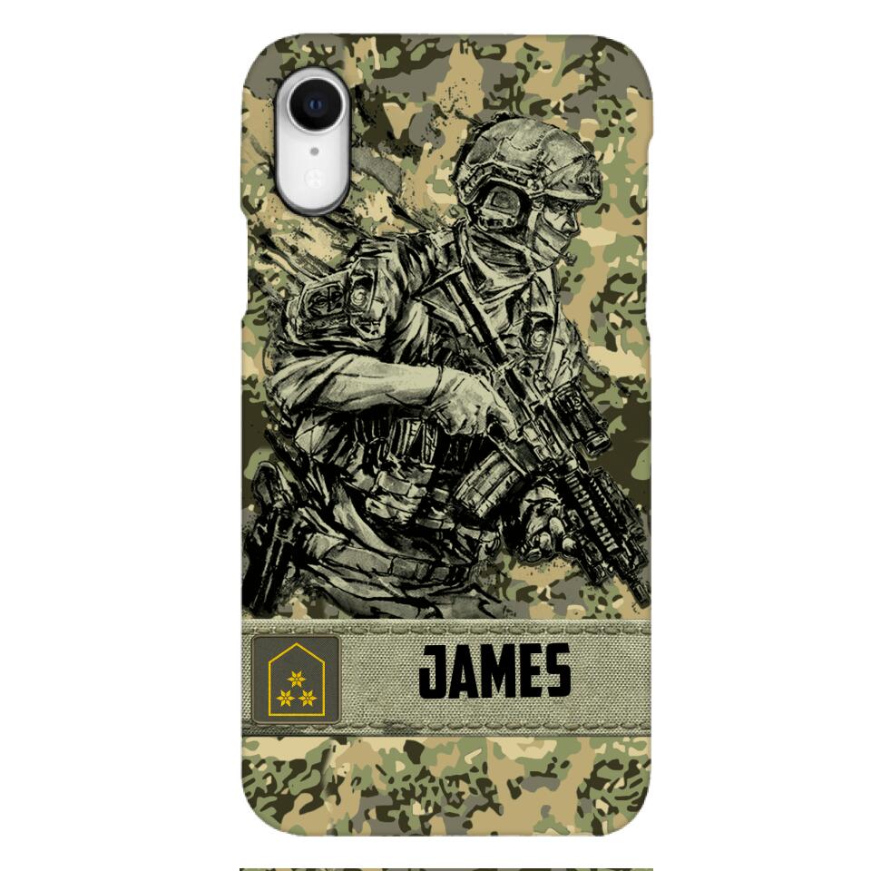 Personalized Austrian Soldier/Veterans Phone Case Printed 22MAR-LN31