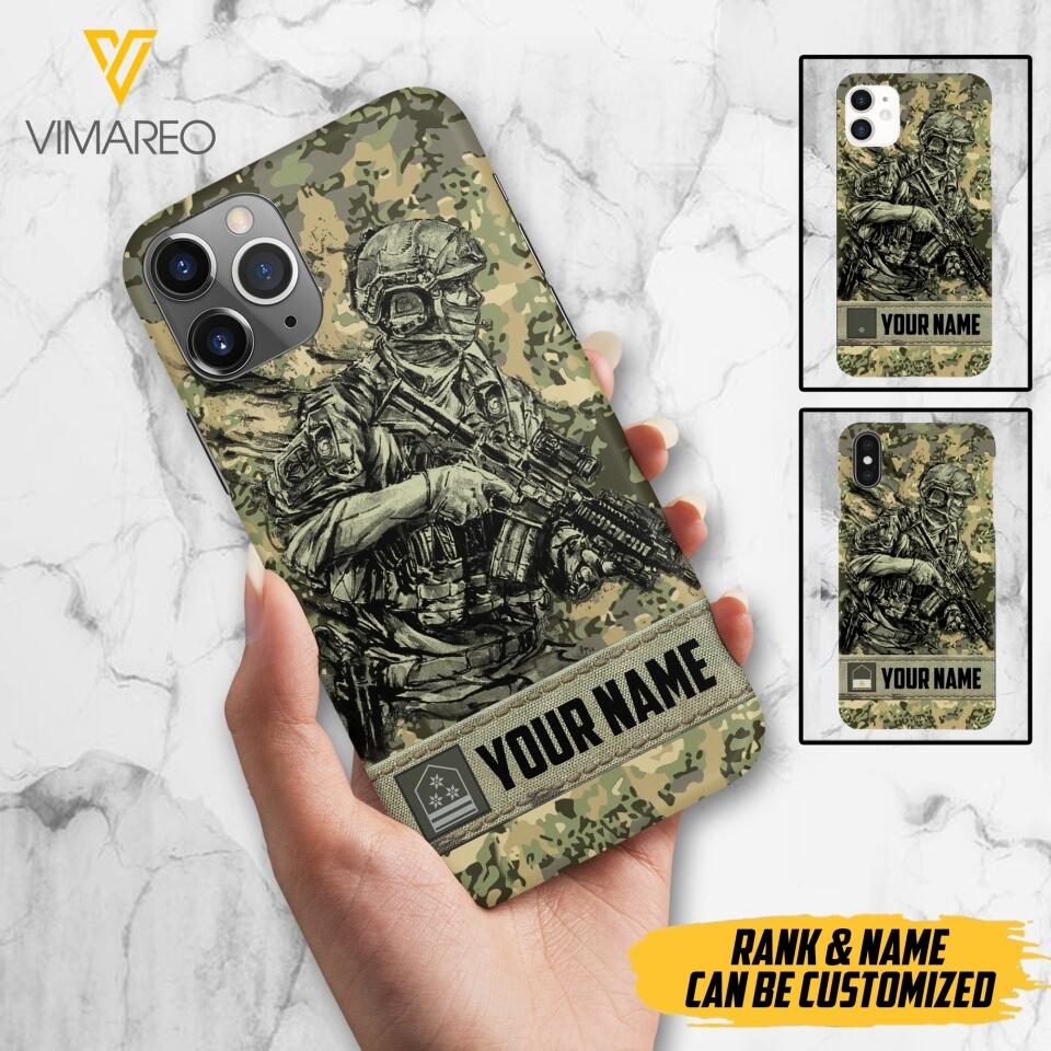 Personalized Austrian Soldier/Veterans Phone Case Printed 22MAR-LN31
