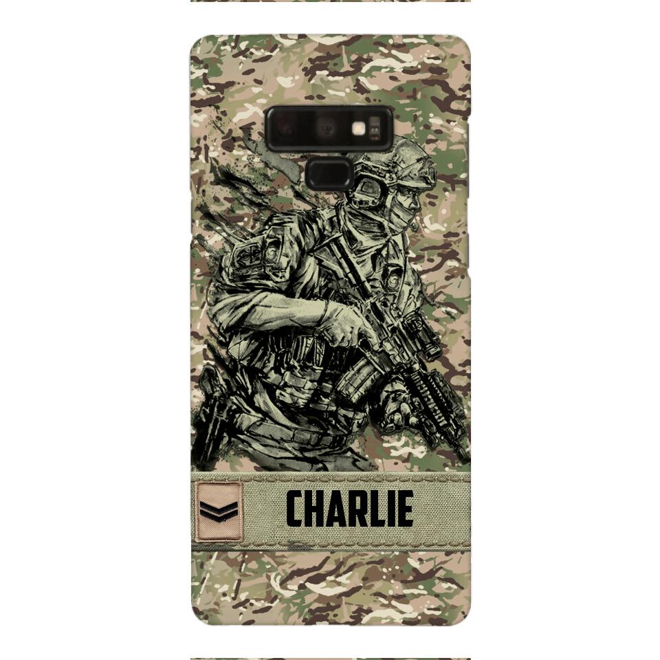 Personalized British Soldier/Veterans Phone Case Printed 22MAR-LN31