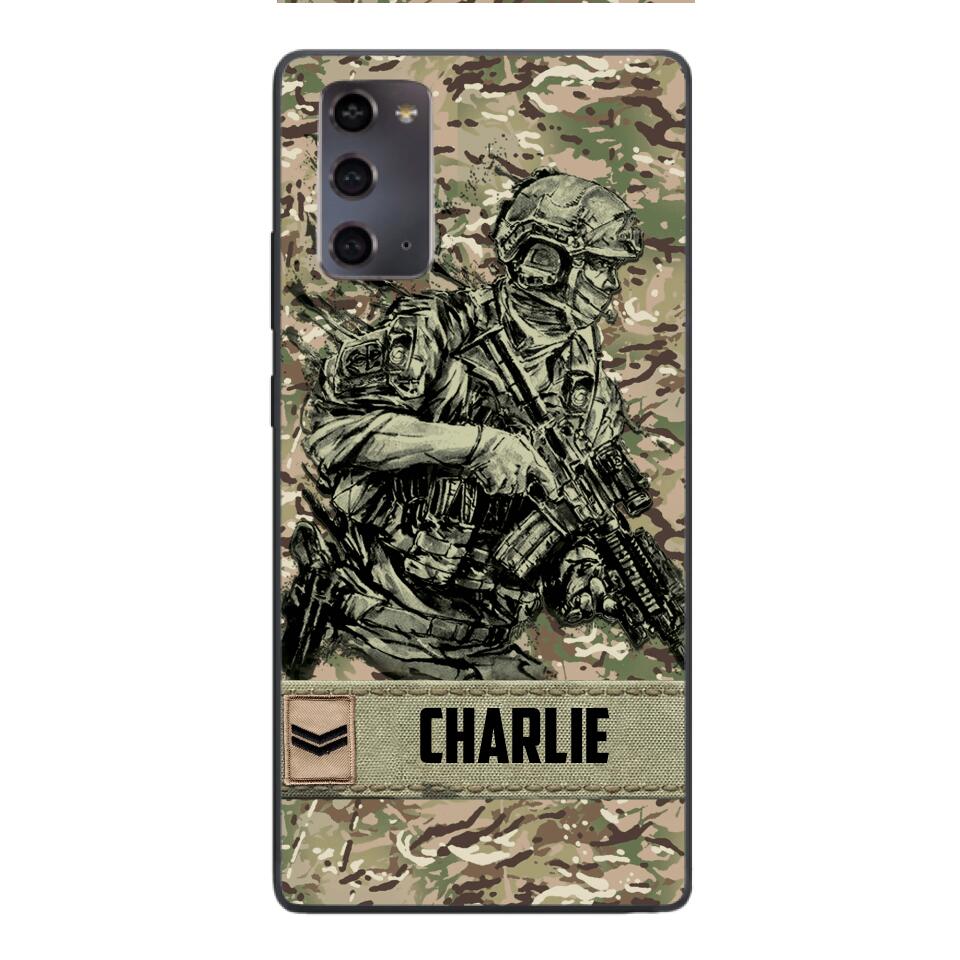 Personalized British Soldier/Veterans Phone Case Printed 22MAR-LN31