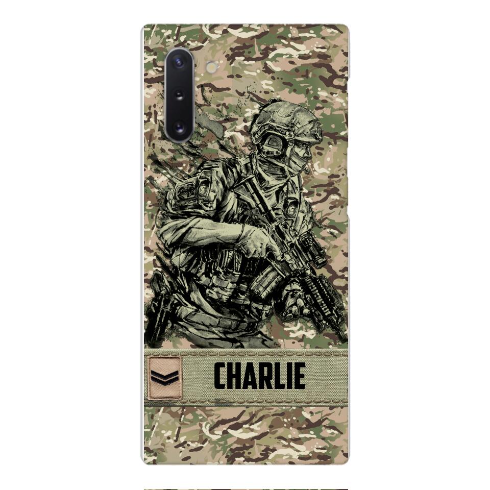 Personalized British Soldier/Veterans Phone Case Printed 22MAR-LN31
