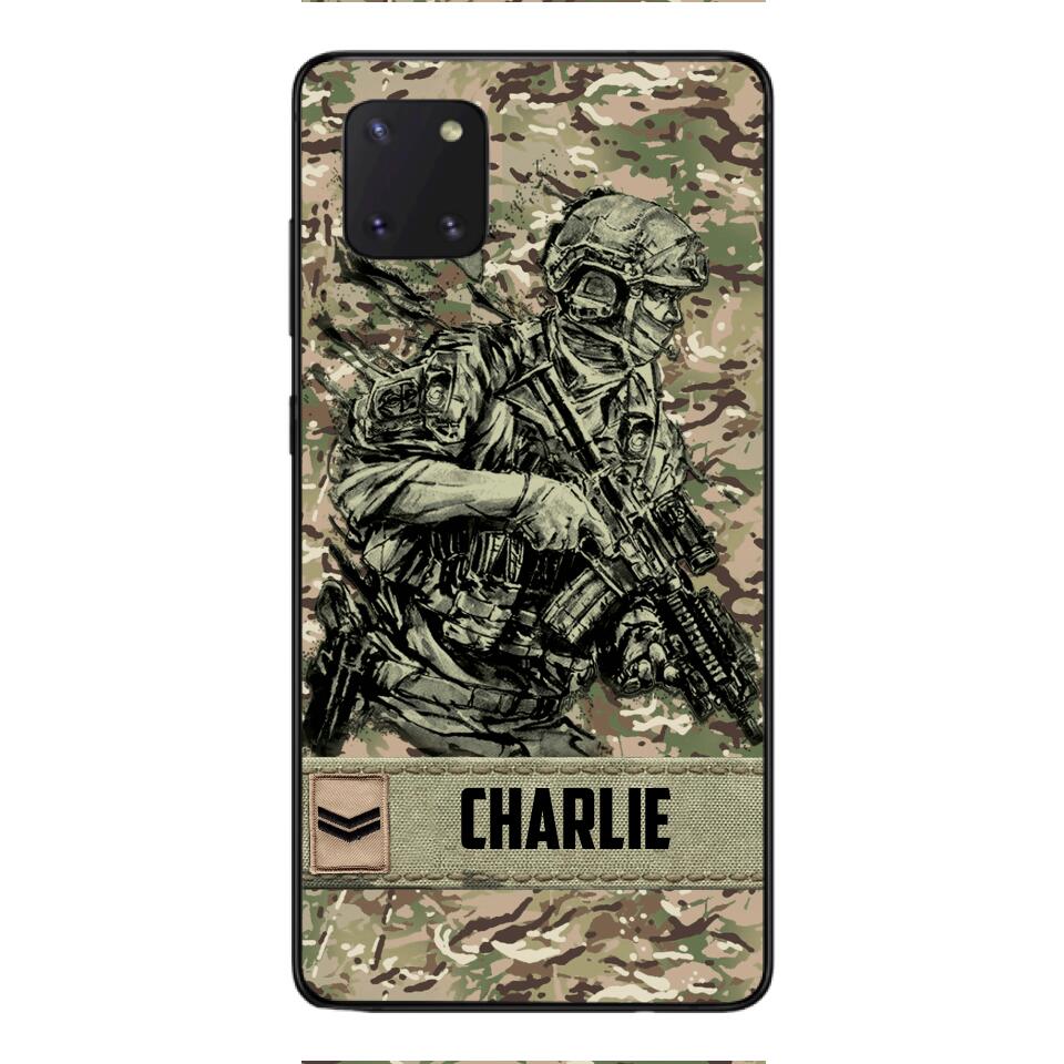 Personalized British Soldier/Veterans Phone Case Printed 22MAR-LN31