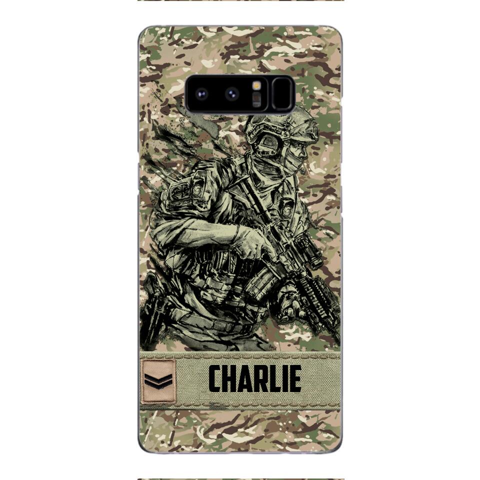 Personalized British Soldier/Veterans Phone Case Printed 22MAR-LN31