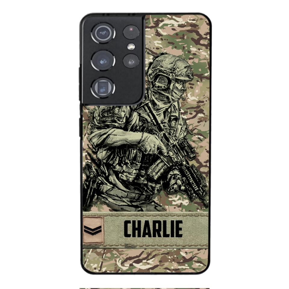 Personalized British Soldier/Veterans Phone Case Printed 22MAR-LN31