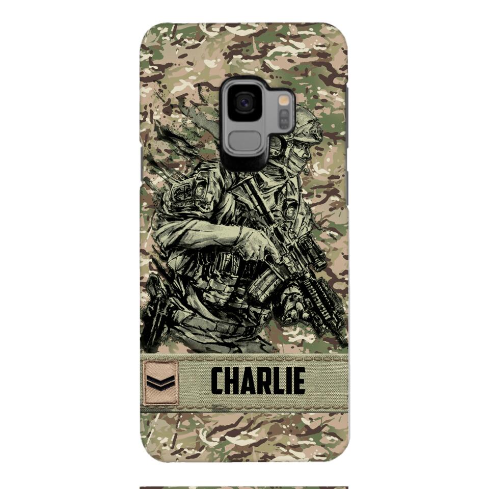 Personalized British Soldier/Veterans Phone Case Printed 22MAR-LN31