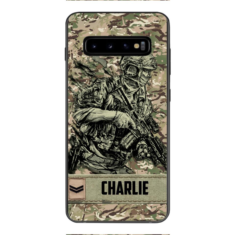 Personalized British Soldier/Veterans Phone Case Printed 22MAR-LN31