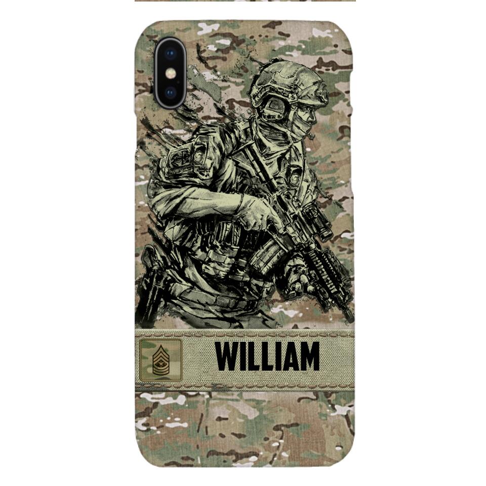 Personalized U.S Soldier/Veterans Phone Case Printed 22MAR-LN31