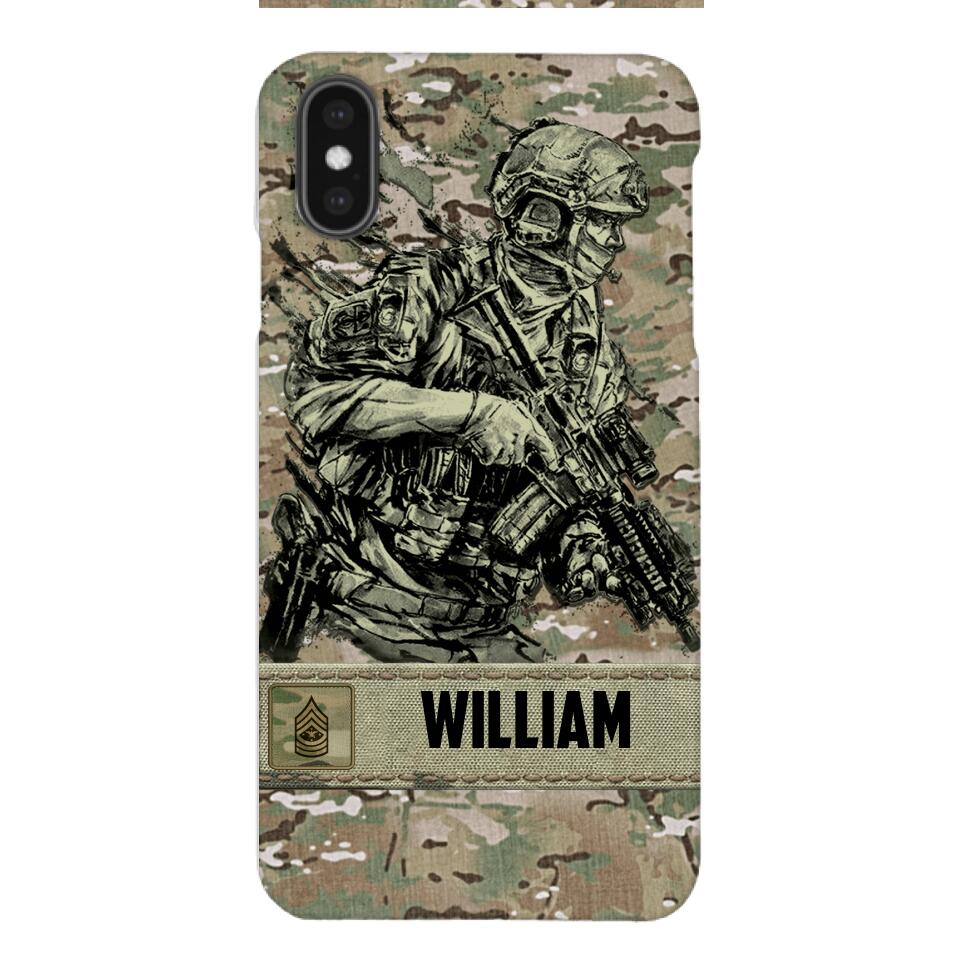 Personalized U.S Soldier/Veterans Phone Case Printed 22MAR-LN31