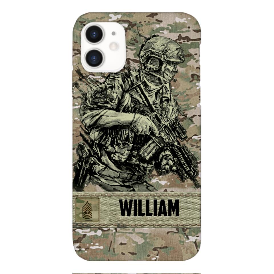 Personalized U.S Soldier/Veterans Phone Case Printed 22MAR-LN31
