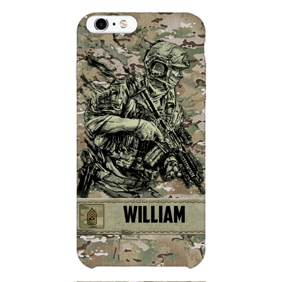 Personalized U.S Soldier/Veterans Phone Case Printed 22MAR-LN31