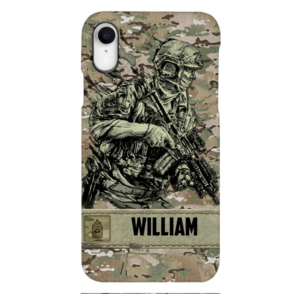 Personalized U.S Soldier/Veterans Phone Case Printed 22MAR-LN31