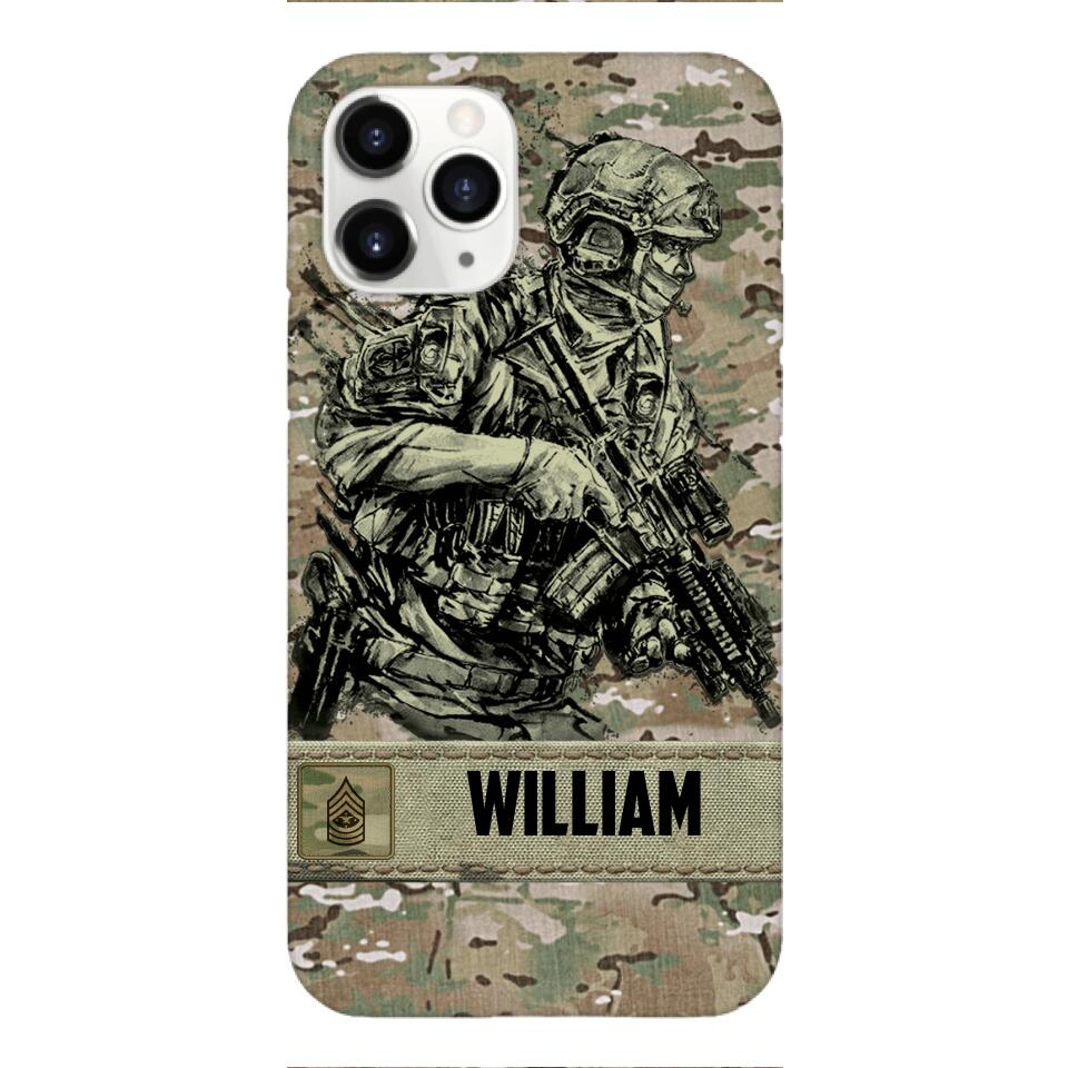 Personalized U.S Soldier/Veterans Phone Case Printed 22MAR-LN31