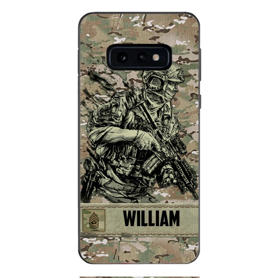 Personalized U.S Soldier/Veterans Phone Case Printed 22MAR-LN31